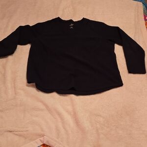 St. John's Bay Active Black Fleece Top